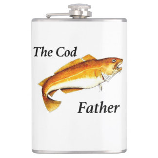The Cod Father ideal fishing present. Hip Flask