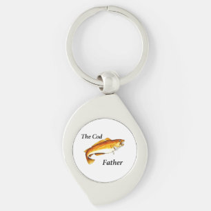 The Cod Father ideal fishing present. Key Ring