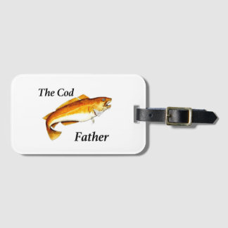 The Cod Father ideal fishing present. Luggage Tag