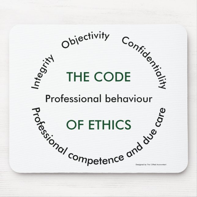 "The Code of Ethics - 5 fundamental principles" Mouse Mat (Front)