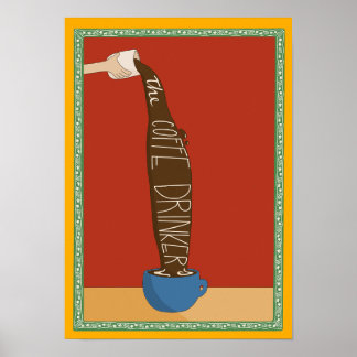 The Coffe Drinker - Illustration Poster
