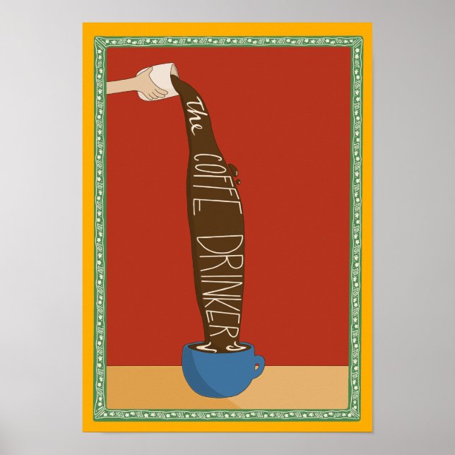 The Coffe Drinker - Illustration Poster (Front)