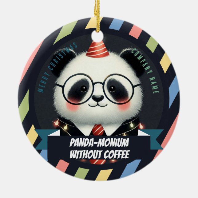 The Coffee Addict - Office Christmas  Ceramic Tree Decoration (Back)
