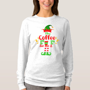 The Coffee Elf Funny Christmas Family Matching T-Shirt