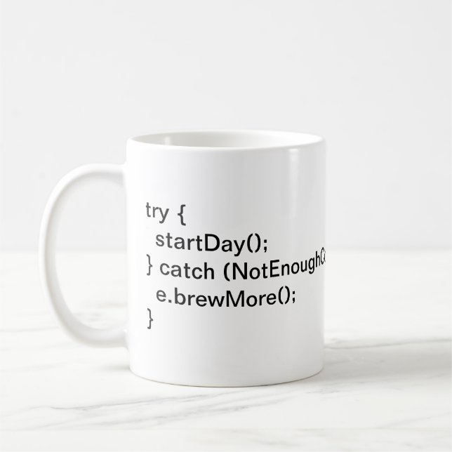 The Coffee Exception Handler Mug (Left)