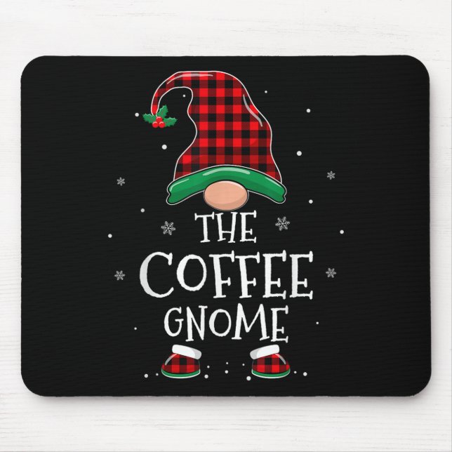 The Coffee Gnome Xmas Family Matching Plaid Christ Mouse Mat (Front)