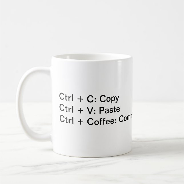 The Coffee Hotkey Mug (Left)
