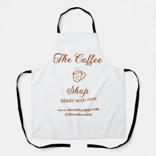 The coffee shop and website social media business  apron