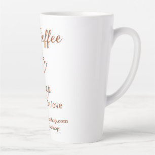 The coffee shop and website social media business latte mug