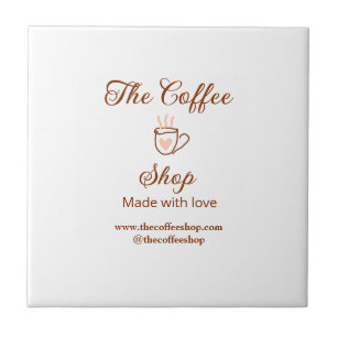 The coffee shop and website social media business tile