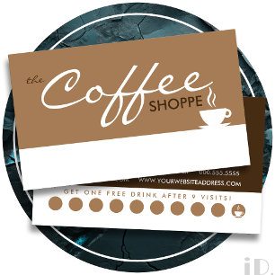 the COFFEE shoppe (color customizable) Loyalty Card