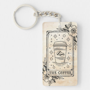 The Coffee Tarot Card Key Ring