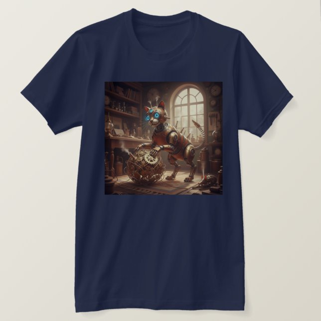 The Cogsworth Kitty T-Shirt (Design Front)