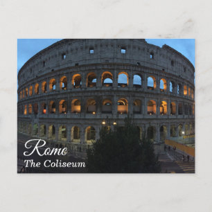 The Coliseum, Rome, Italy at Dusk - Postcard