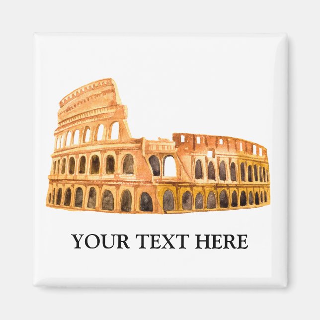 The Coliseum Rome, Italy Personalised Design Magnet (Front)