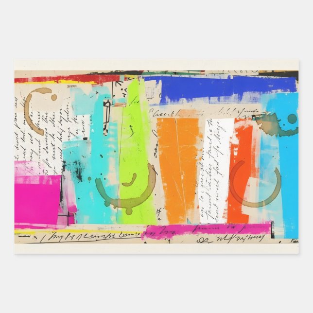 The Collage Trio: Premium Multi-Use Wrapping & Dec Paper Sheet (Front)