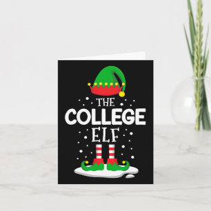 The College Elf Christmas Family Matching Outfit X Card
