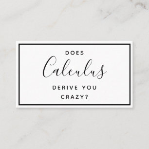 The College Math Tutor - Funny Business Card