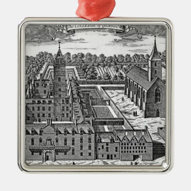 The College of Glasgow, from 'Theatrum Metal Tree Decoration (Front)