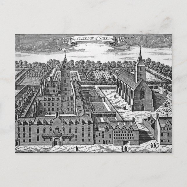 The College of Glasgow, from 'Theatrum Postcard (Front)