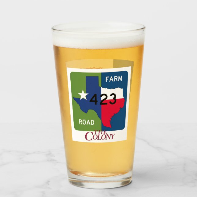 The Colony, Texas, & FM 423 Rd, Pint Glass (Front Filled)