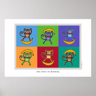 the color of monkey poster