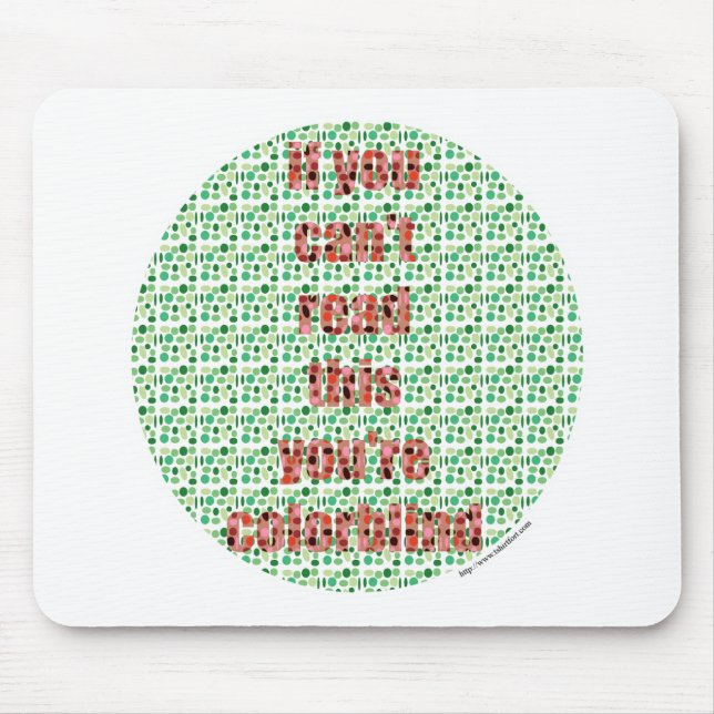 The Colorblind test Mouse Mat (Front)