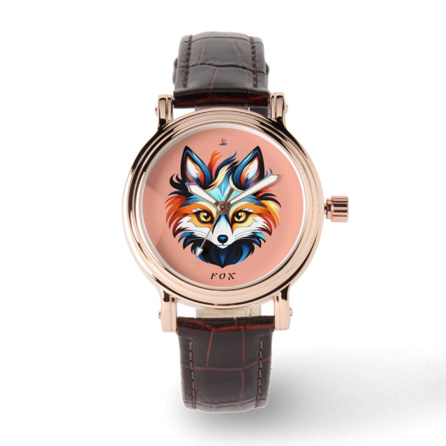 The Colored Fox - Head Portrait Watch (Front)