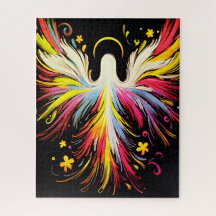 The Colorful Abstract Floating Angel Jigsaw Puzzle