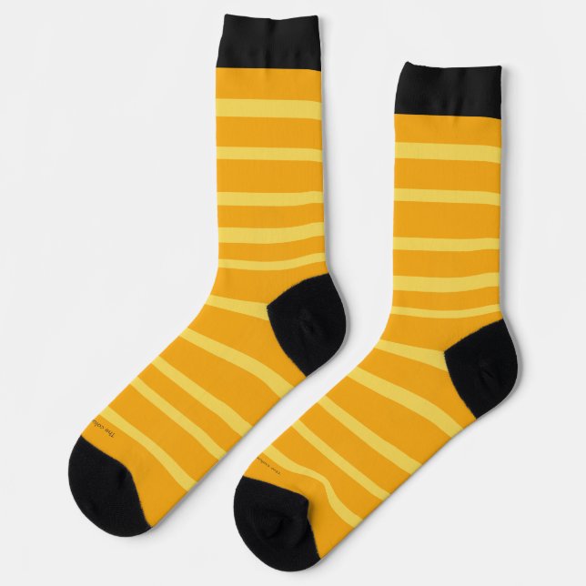 The colorful Sock, Orange, Yellow Stripes Socks (Left)