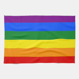 The colors of the rainbow tea towel