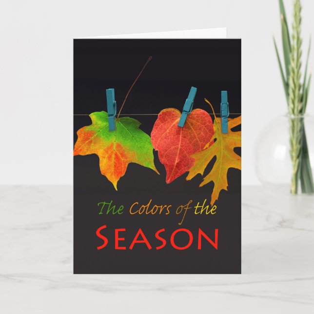 The Colors of the Season, Autumn Greetings Card (Front)