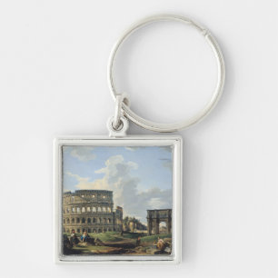 The Colosseum and the Arch of Constantine Key Ring