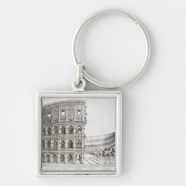 The Colosseum, built in AD 80 (engraving) Key Ring (Front)