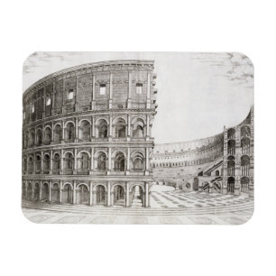 The Colosseum, built in AD 80 (engraving) Magnet