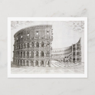 The Colosseum, built in AD 80 (engraving) Postcard