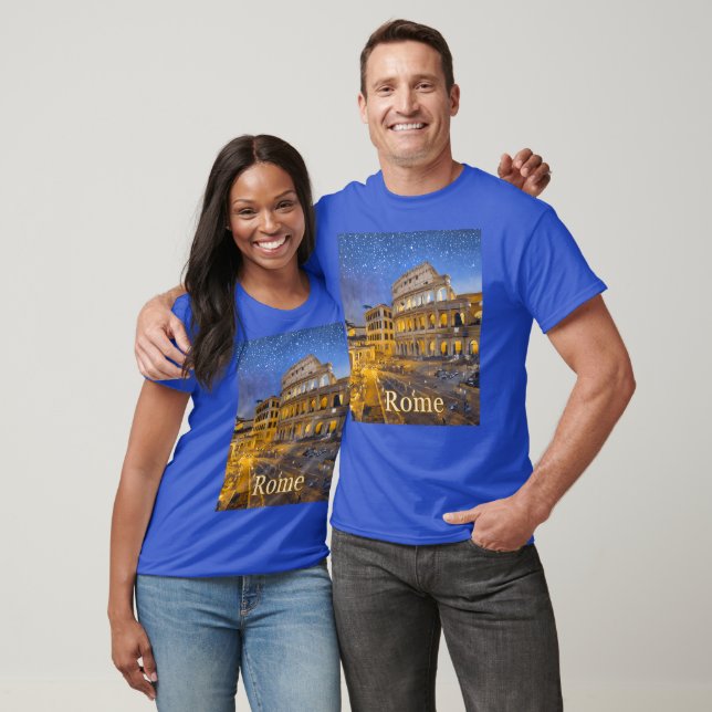 The Colosseum in Rome at Night T-Shirt (Unisex)