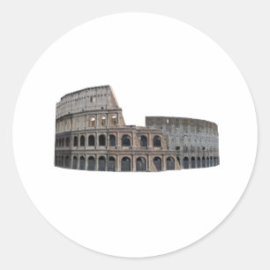 The Colosseum of Rome: 3D Model: Classic Round Sticker