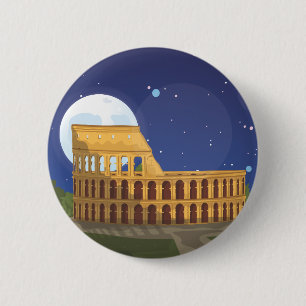 The Colosseum Of Rome 6 Cm Round Badge