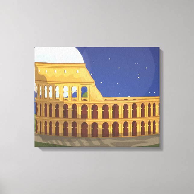 The Colosseum Of Rome Canvas Print (Front)