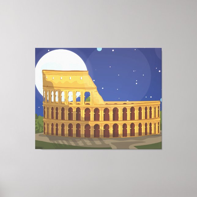 The Colosseum Of Rome Canvas Print (Front)