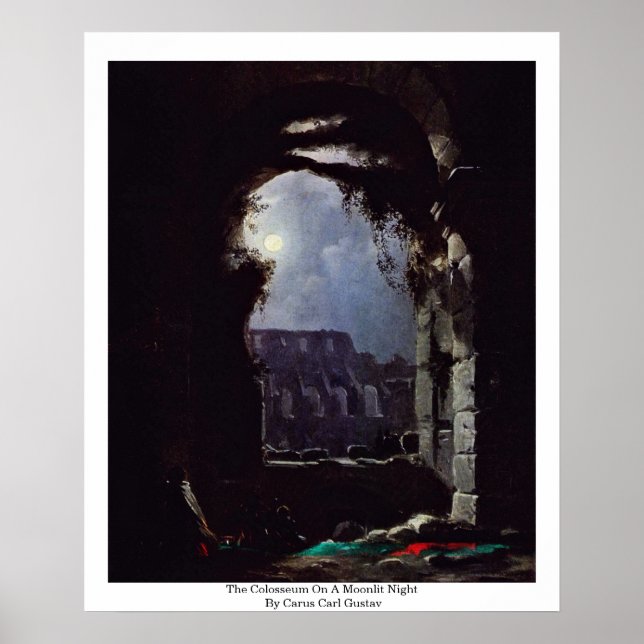 The Colosseum On A Moonlit Night Poster (Front)