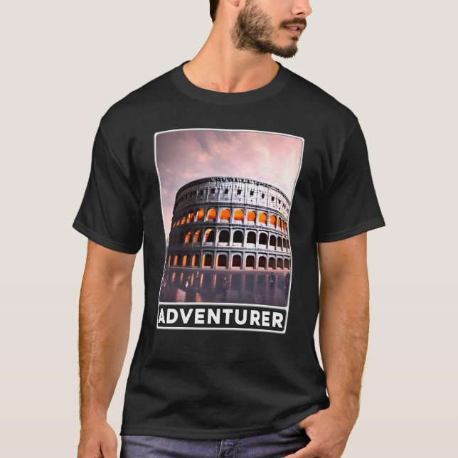 The Colosseum Rome Italy Adventurer T-Shirt (Front)