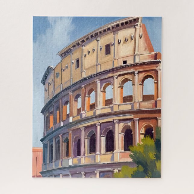The Colosseum Rome Watercolor Travel  Jigsaw Puzzle (Vertical)