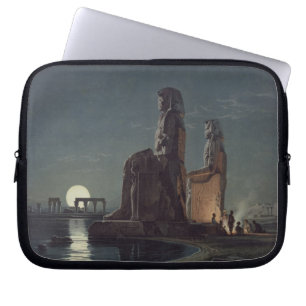 The Colossi of Memnon, Thebes, one of 24 illustrat Laptop Sleeve