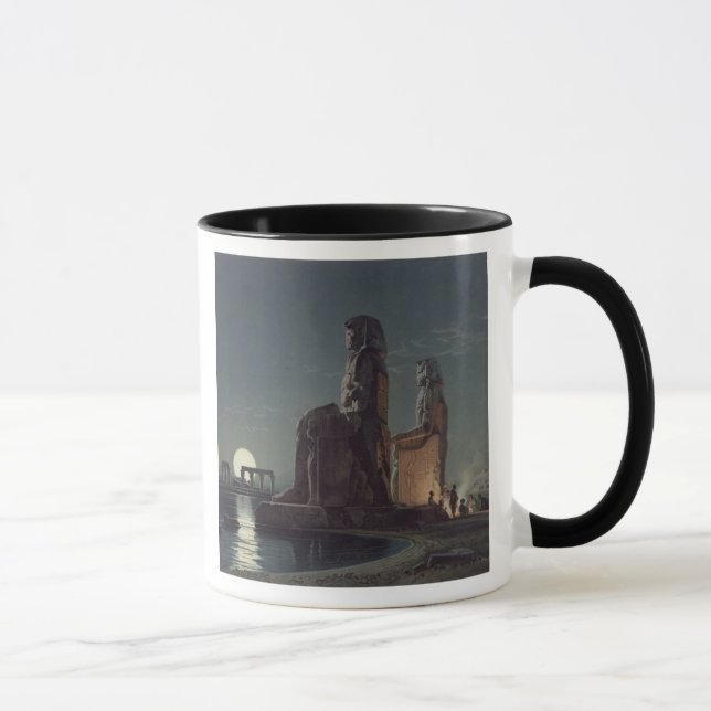 The Colossi of Memnon, Thebes, one of 24 illustrat Mug (Right)