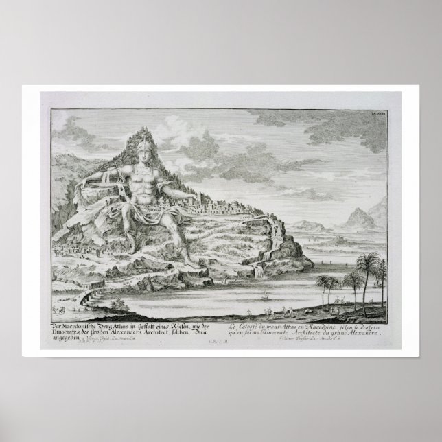 The Colossus of Mount Athos, Macedonia, a design b Poster (Front)