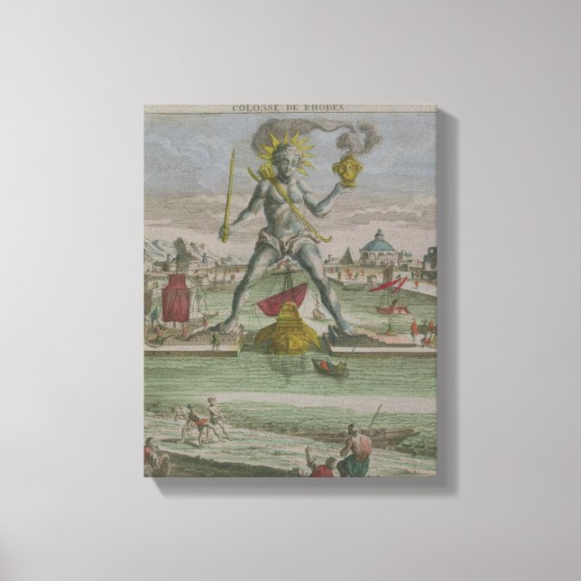 The Colossus of Rhodes, detail of the statue strad Canvas Print (Front)