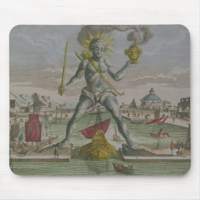 The Colossus of Rhodes, detail of the statue strad Mouse Mat (Front)