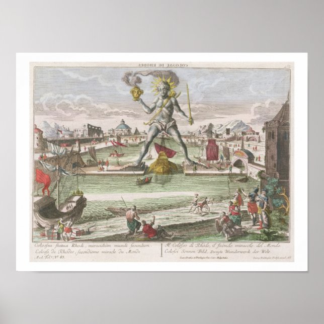 The Colossus of Rhodes, second Wonder of the World Poster (Front)